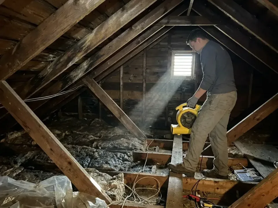 attic-water-damage-drying-proc-007 — frequently asked questions, Emergency Water Extraction & 24/7 Flood Response in Reserve…